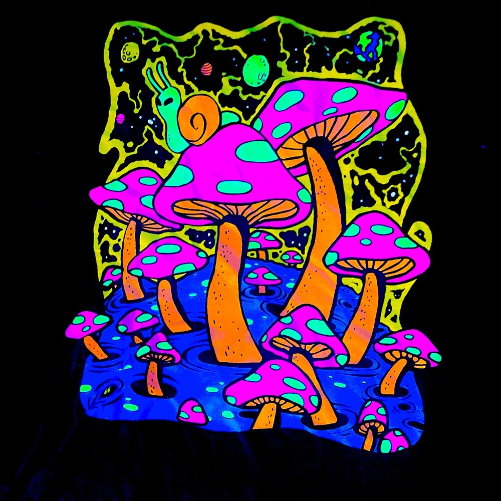 Trippy Mushroom Alien T-Shirt